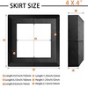 4 Pack Deck Post Skirt Trim 4X4IN Black, Aluminum Porch