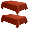 Fitable 2 Pack Faux Linen Fall Tablecloths, Wrinkle Proof Fabric