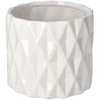KOTARBAU® Ceramic Flower Pot Diameter 120 mm Planter Glazed White