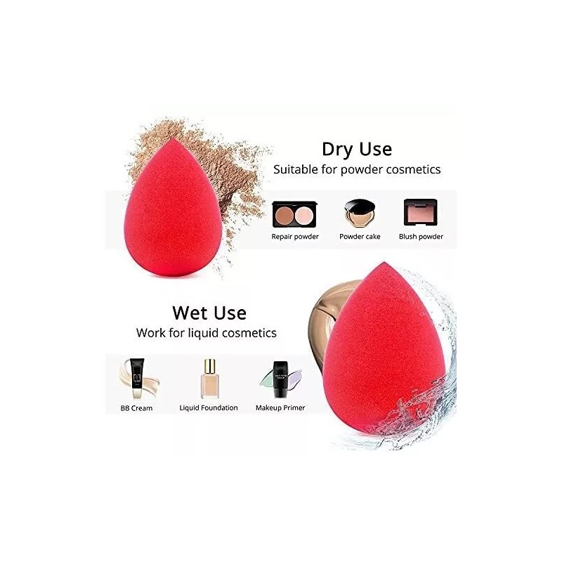 Esponjas Para Maquillaje Reutilizables Libre De Latex 5 Pzas