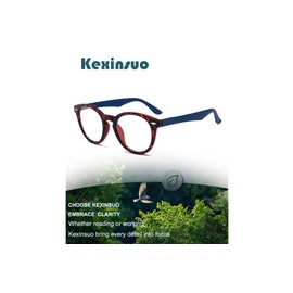 Classic Frame Design, Flexible Hinge,Anti Blue Light, Suitable for both men and women (blue, 1.5, x)