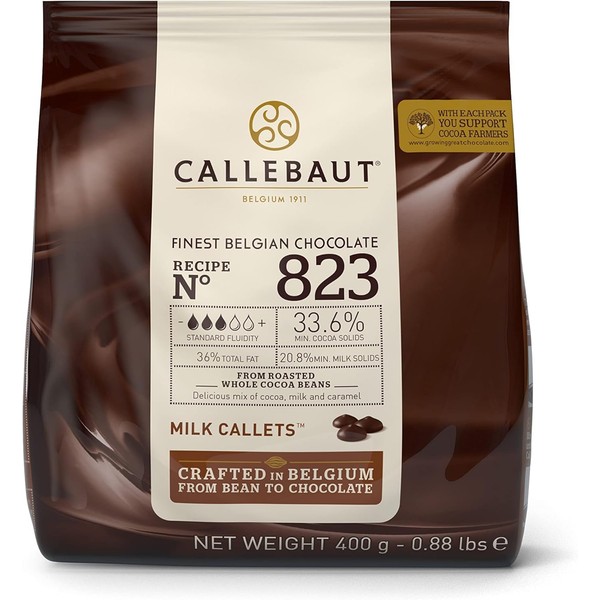 Milk Chocolate Drops 33.6% Callebaut in Bag 400g