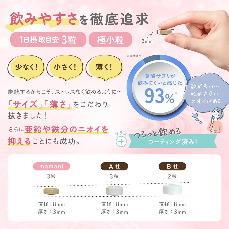 KODAKARA mamani 葉酸サプリ 30日分 葉酸 480μg 妊娠 妊活 妊婦 鉄