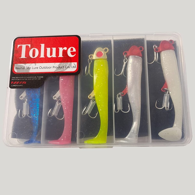 Tolure Jig Head Soft Lures 18g Plastic Fishing Lures with