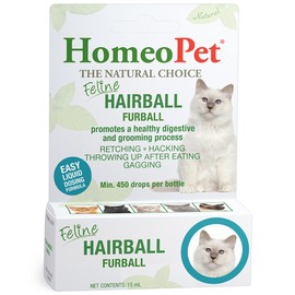 HomeoPet Feline Furball Hairball Drops 15 mL – Hairball Management & Cat Digestive Aid for Hairball Relief