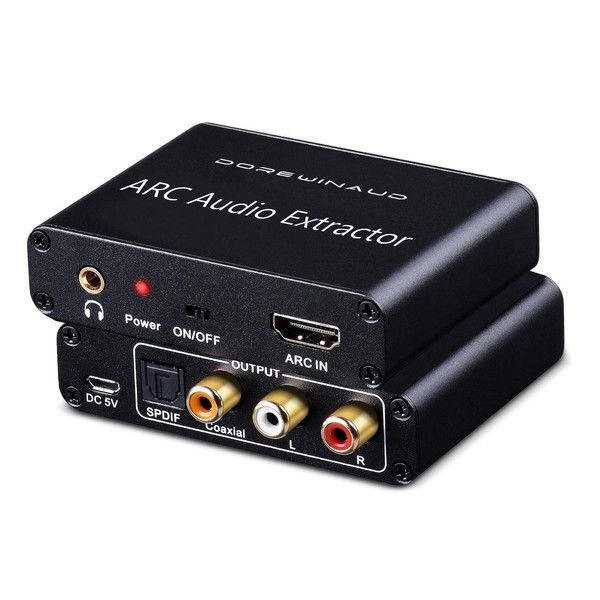 DOREWINAUD HDMI ARC Audio Converter, 192KHz / ARC to Optical/Coaxial/RCA/3.5mm