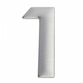 Romak SNN01 Stainless Steel Numeral Stick On, Number 1, 75 mm Size