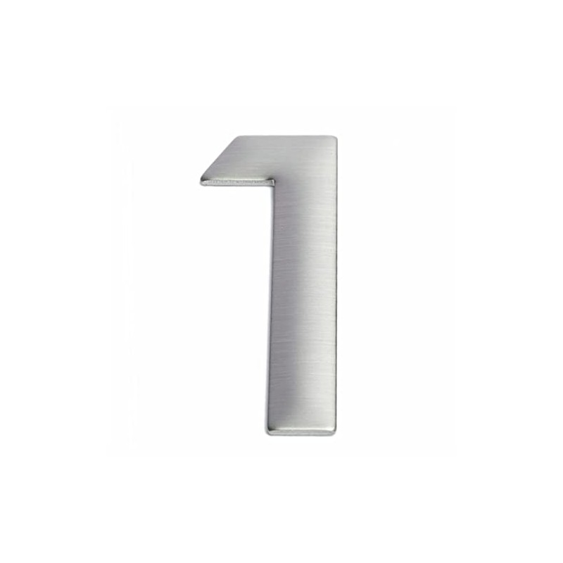 Romak SNN01 Stainless Steel Numeral Stick On, Number 1, 75