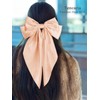 Milk Tea Pink Hair Bows for Women Girls, Oversized Large
