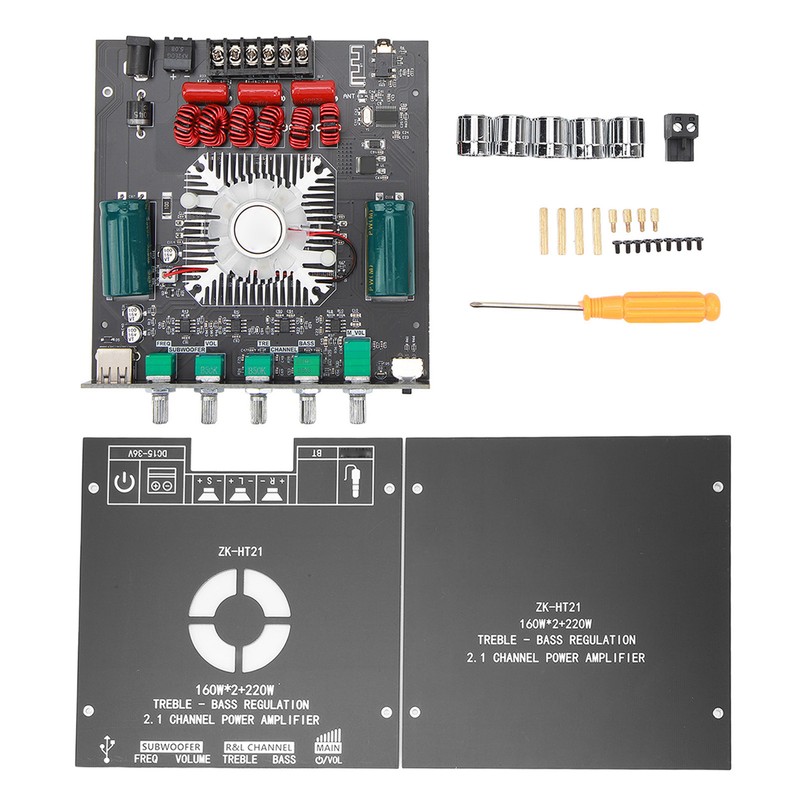 HT21 Bluetooth Power Amplifier Board with Subwoofer 2.1 Channel TDA7498E