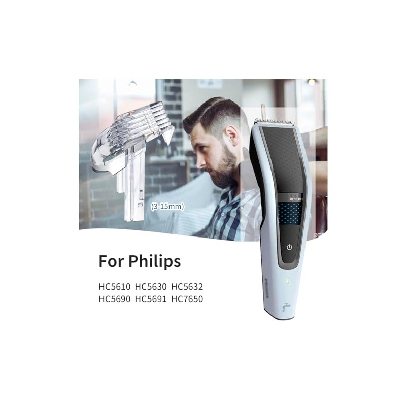 Replacement Comb Attachment 3-15 mm Compatible with Philips Shaver HC5610