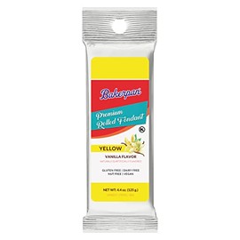 Bakerpan Premium Rolled Yellow Fondant, Vanilla Flavor - 4.4 Ounces