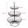 Household Living Room Modern 3-Tier Fruit Dish Plate Storage Basket