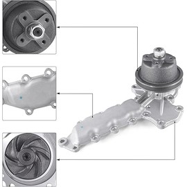 AULINK 15341-73030 (4 Bolt Hub) Water Pump 15301-73030 E5900-73032 E5900-73412 For Kubota L245 L245F L245H L245DT L295 L295DT KH-1 10 Tractor Bobcat Kioti LB2204 LK2554 LK3054 CK30 3A139-SV1