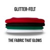 FabricLA | Red Glitter Felt Fabric | Synthetic/100% Felt by