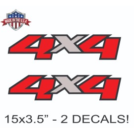 Unbranded 4x4 Decals (2pk) Truck Bed Fender Stickers Fits All  Chevy Silverado Colorado