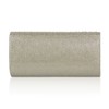 Damara Women Wave Hem Shining Pleated Snao Wedding Clutch,Silver