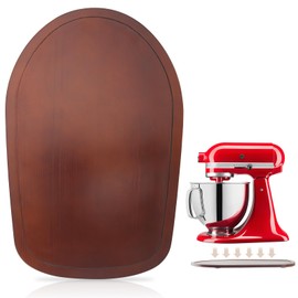 Mixer Slider Compatible with 4.5-5 QT Kitchen Aid Stand Mixers, Kitchen Countertop Storage Mover Sliding Caddy Mixer Slider Mat for Kitchen Aid Stand Mixer Accessories Attachment (Bamboo - Black)