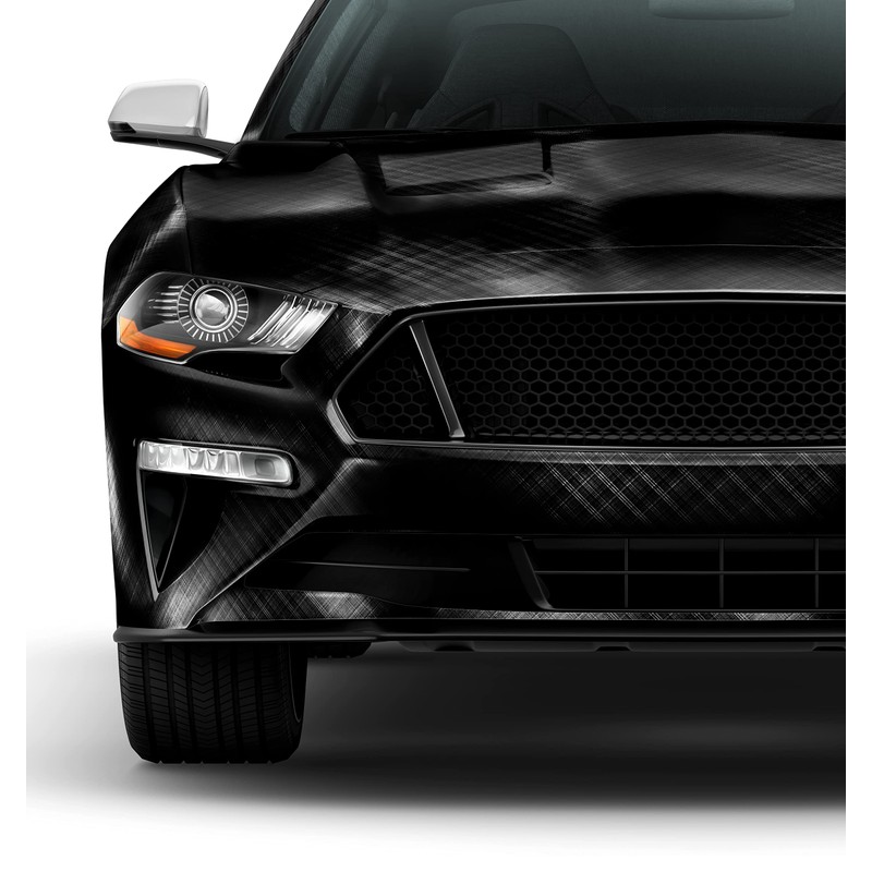 VViViD Black Stealth Plaid Brushed Vinyl Car Wrap Roll 25ft