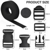 GGXZHT Webbing Strap for Bags with Plastic Buckle Flat Side