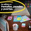 3M Post-it 5PK Notas Adhesivas Super Sticky 3x3, colores varios,