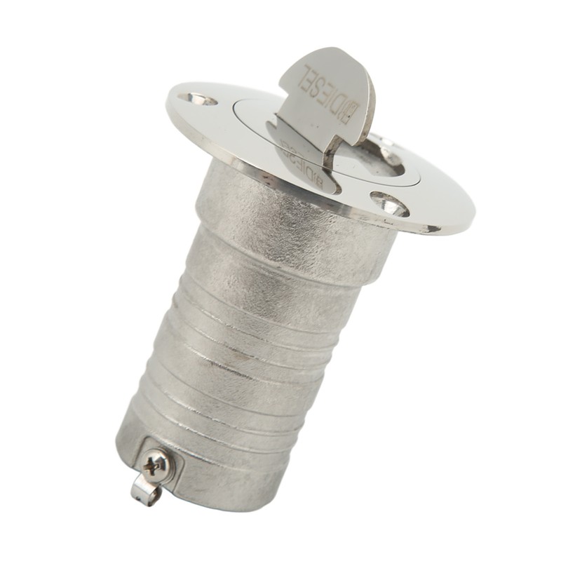 Marine Boat Deck Filler with Keyless Cap Stainless Steel Mirror