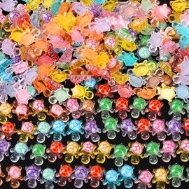 COOSLIM 110 Pieces Colorful Sea Turtles Nail Art Charms, Turtle Nail Charms for Acrylic Nails, Turtle Nail Art Decoration, 3D Turtle Charms for Nail Art Design Supplies DIY 3