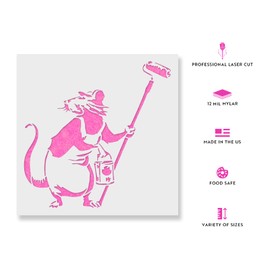 Banksy Canvas Art - Stencil Kit, Graffiti Stencil Set, Wall Art