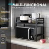 DOLALIKE Microwave Oven Rack, Expandable Microwave Stand Countertop Kitchen Utensils