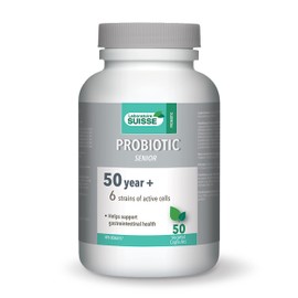 Laboratoire Suisse Probiotic Senior – Healthy Gut Flora – 50 Vegetal Capsules