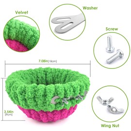 KATUMO Bird Nest, Small Parrot Breeding Bed for Budgie, Parakeet, Cockatiel, Conure, Lovebird, Canary, Finch Birds (Purple/Green, Large)