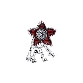Aoomors Classic Cartoon Character Charm Sterling Silver Christmas Bead jewelry Gift for Women European Bracelet Necklace (Moveable Demogorgon Charm 522)