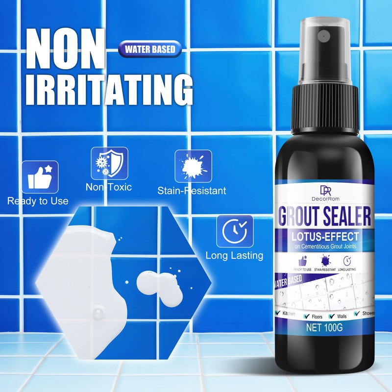 Grout Sealer, Waterproof Tile Sealer for Shower Tile, Floor, Kitchen