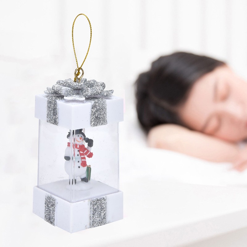 4.7inch Christmas Snowman Scene Hanging Lanterns Battery Operated Lighted Lamp