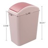 Kekow Bote de basura de plástico pequeño de 4.5 galones,