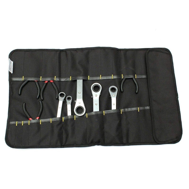 Chiloskit 22 Pocket Tool Roll Organizer Wrench Roll Wrench Organizer