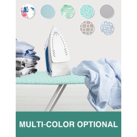 Extra Wide Ironing Board Cover and Pad,18X49 Reflective Silicone Ironing Board Cover,Resist Scorching and Staining,4 Fasteners,Elastic Edges,Large Protective Scorch Mesh Cloth