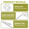 PATIKIL 5pcs Metal Alligator Clips, Round Multifunctional Alligator Clip Bracelet