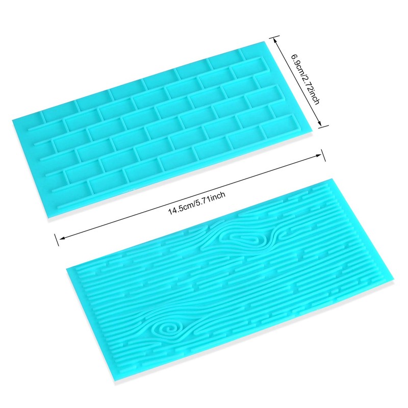 Quilted Fondant impression Mat Texture Mold Set with Brick Wall
