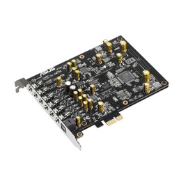 ASUS 192kHz/24-bit High Resolution Sound Quality 7.1 PCIe Gaming Sound Card, 150ohm Headphone Amplifier DAC, Unique EMI Backplate Xonar AE 110dB