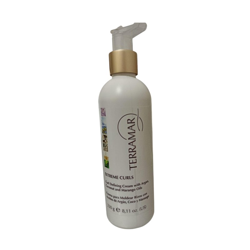 Terramar Crema para Moldear Rizos con Aceites de Argán, Coco