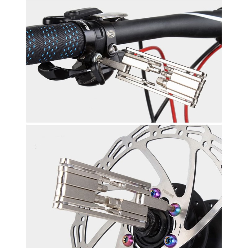 TuoTu Bike Multi Repair Tool, 8 in 1 Multifunction Compact