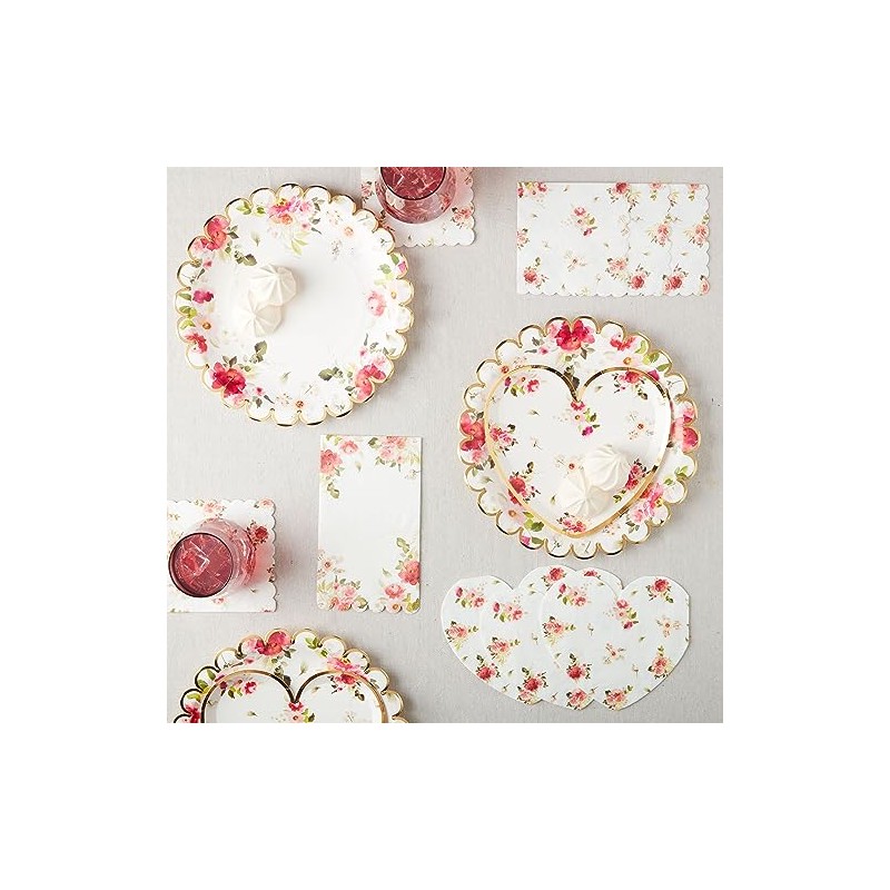 C.R. Gibson Floral Heart Guest Napkins, 16 Count (TW8-25403)