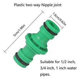 DITK-U 1/2 Inch Coupling Connector Double Plug Garden Hose Connector for Pipe Connecting Garden Tools Hoses Hose Coupling (Pack of 8)