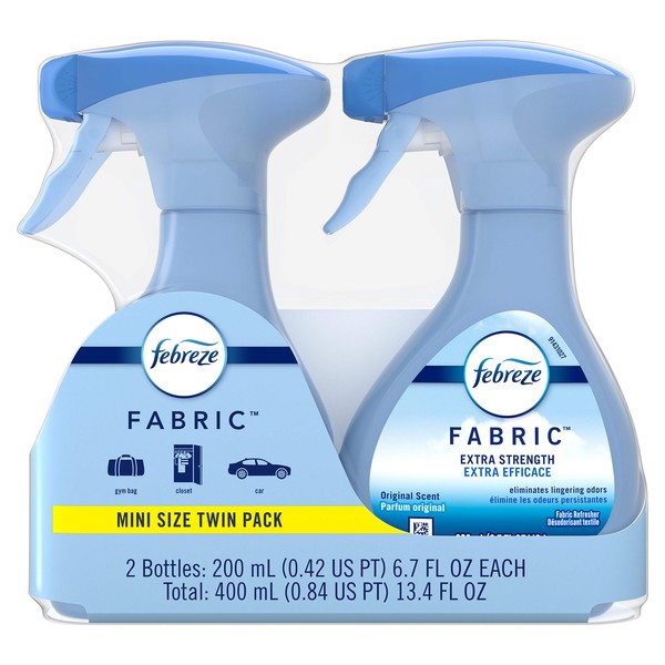 Febreze Fabric Refresher, Odor Fighter, Extra Strength, Original Scent, 2 Count, 6.7 Fl Oz Each (Pack of 2)