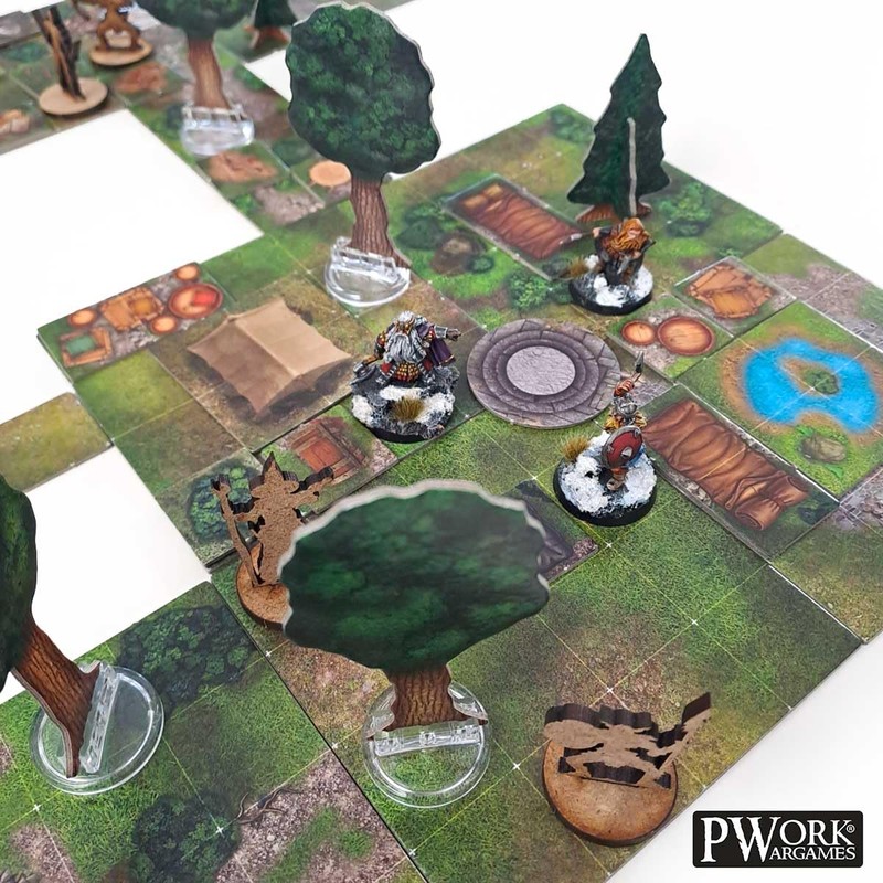 PWORK WARGAMES The Forest - RPG Modular Map Tiles -