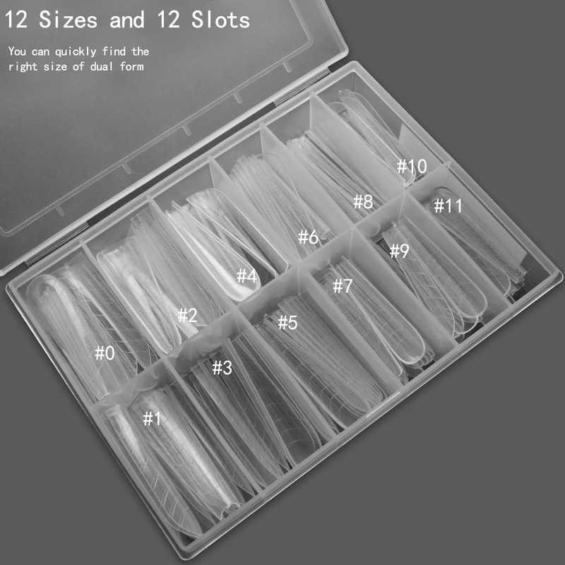 C12rtive 140 Pieces Dual Nail Shapes, Inverted Extension, Poly Nail