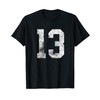 13 Cool Distressed Birthday Lucky Number Player 13th T-Shirt