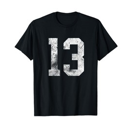 13 Cool Distressed Birthday Lucky Number Player 13th T-Shirt