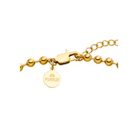 Purelei® Anxiety Fidget Bubble Chain - Adjustable Stainless Steel Ball Chain (18K Gold Plated, Silver, Rose Gold) | Stylish Jewellery for Layering & Stress Relief (Gold)